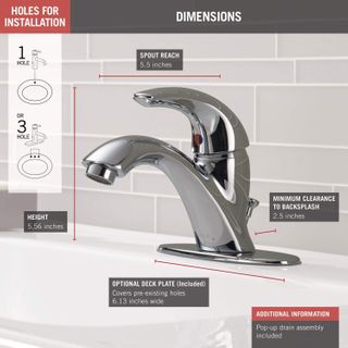 Delta Classic Centerset Bathroom Faucet (Chrome)