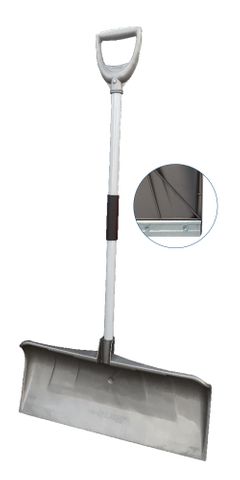 Poly Snow Pusher w/ Metal Strip (27")  (D-Handle)