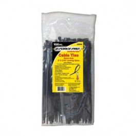 Nylon Black Cable Ties (8") (100 Pack)