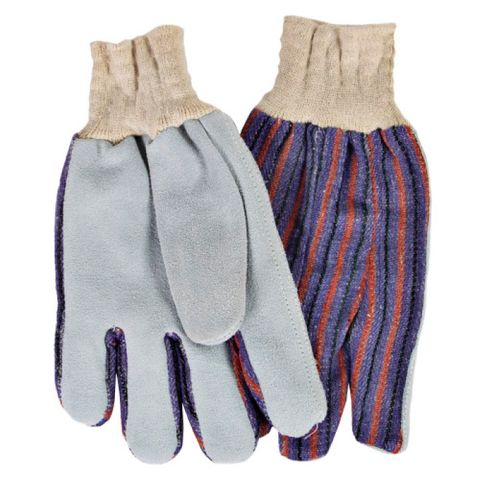 Leather Palm Knit Wrist Gloves