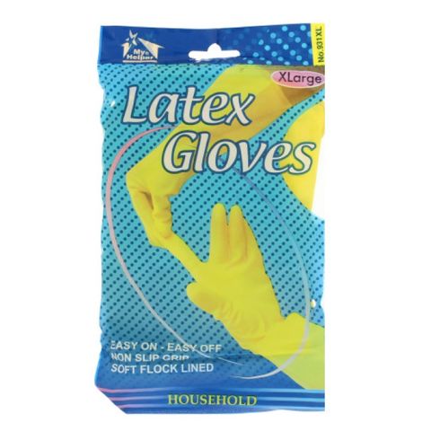 Rubber Gloves Heavy Duty (X-Large) (Yellow) (12 Pack)