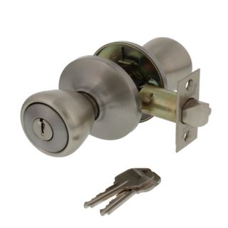 Keyed Entry Lockset (Satin Nickel)