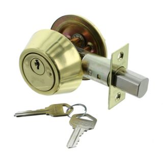 Single Cylinder Deadbolt (Polished Brass)