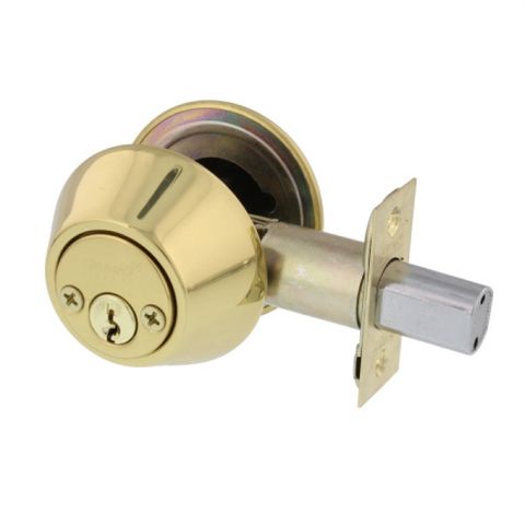 Double Cylinder Deadbolt (Polished Brass)