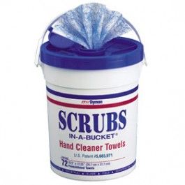 Scrubs Hand Cleaner Wipes (72 Wipes) (6 Case)