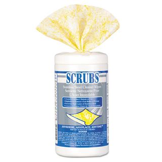 Scrubs Stainless Steel Cleaner Wipes (30 Wipes) (6 Case)