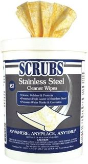 Scrubs Stainless Steel Cleaner Wipes (70 Wipes) (6 Case)