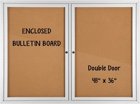 Enclosed Board (48" x 36") (Silver Frame - Cork Back)
