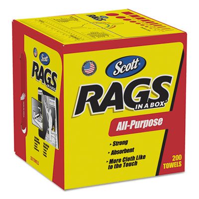 Scott Rags In A Box (White) (200 Sheet)