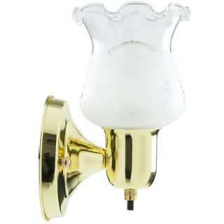 Tulip Shaped Light Fixture (Polished Brass)