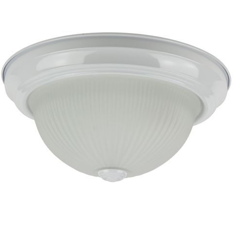 Dome Fixture (E26) (White) (Frosted Glass) (11")