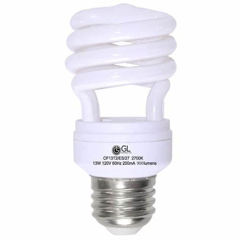 CF Spiral Light Bulb (13 Watt) (27K)