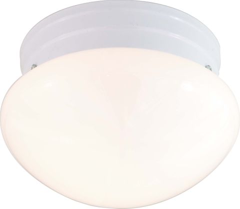 Mushroom Light Fixture (White) (10")  2 Bulb