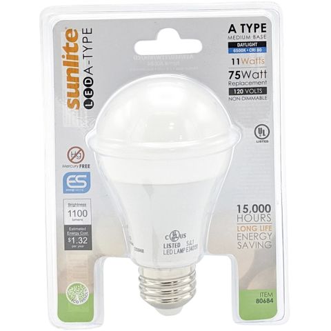 LED A19 Light Bulb (11 Watt) (65K)