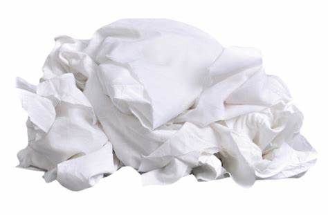 White Cotton Wiping Rags (25 lb)