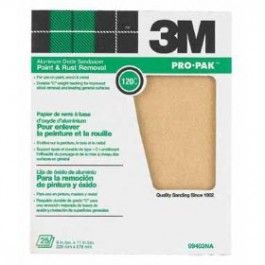 3M Sandpaper - 9" x 11" (120 Grit) (10 Pack)