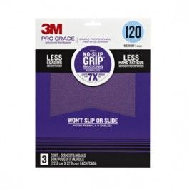 3M Sandpaper  9" X 11" (120 Grit) (3 Pack)