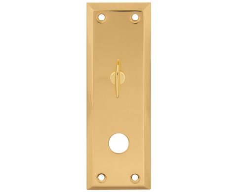 Escutcheon Plate w/ Knob Hole & Turner (2 1/4" x 7")