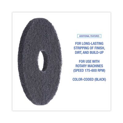 15" Black Floor Pad (5 Case)