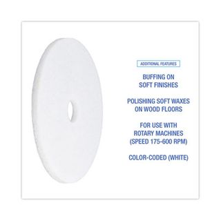 17" White Floor Pad (5 Case)