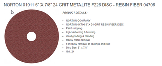 Resin Fiber / Zirconian Discs (24 Grit)