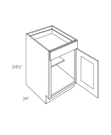 Oak Base Cabinet (9")