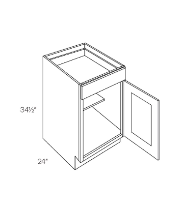 Oak Base Cabinet (18")