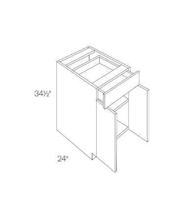 Oak Base Cabinet (24")