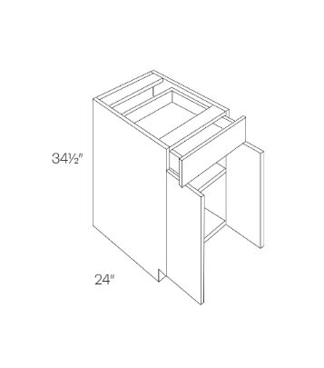 Oak Base Cabinet (27")