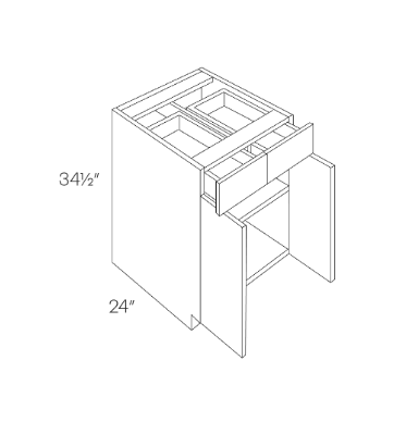 Oak Base Cabinet (36")