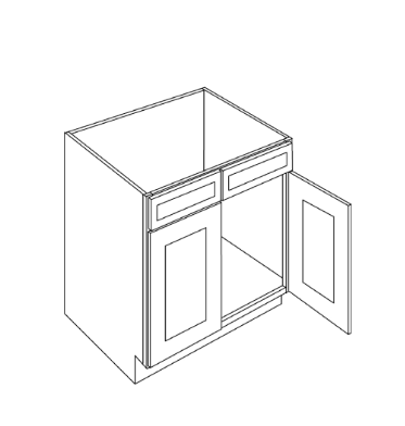 Oak Sink Base Cabinet (36")