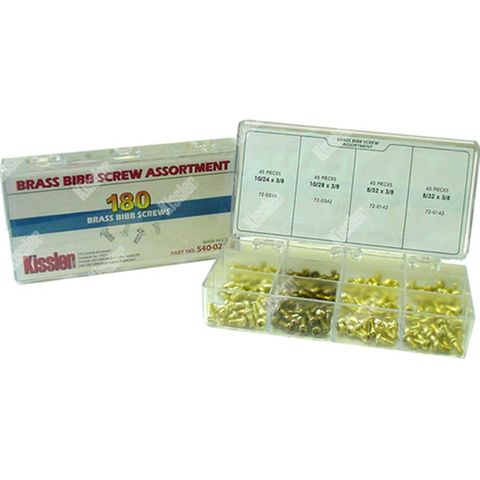 Bibb Screw Kit - Assorted Sizes (180 Pieces)