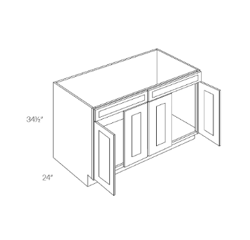 Oak Sink Base Cabinet (42")