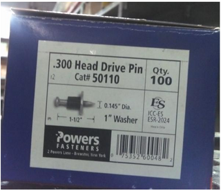 1 1/2" Drive Pin w/ Washer (50 Pack)