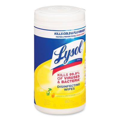 Lysol Disinfecting Wipes (Lemon & Lime) (6 Case) (80 Wipes)