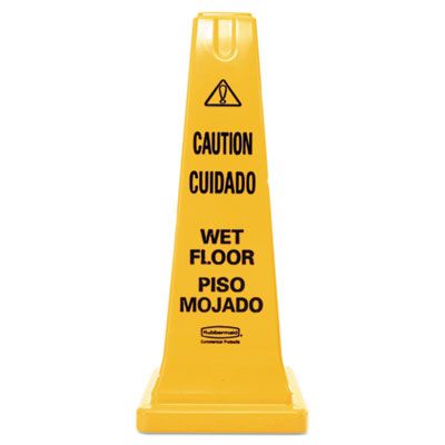 Wet Floor/Caution" Safety Cone (Yellow) (24")