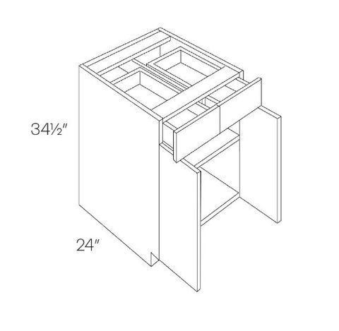 White Shaker Base Cabinet (30")