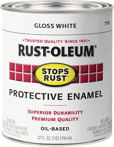 Stops Rust Oil Based White Paint  (Gloss) (Quart)