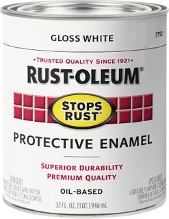 Stops Rust Oil Based White Paint  (Gloss) (Quart)