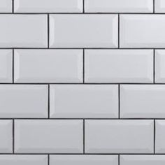BEVELED Ceramic Tile (3" x 6") (10 Sq Ft) (White)