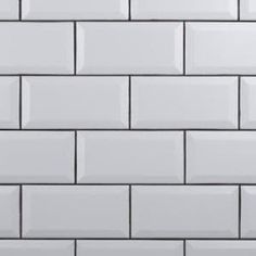 BEVELED Ceramic Tile (3" x 6") (10 Sq Ft) (White)