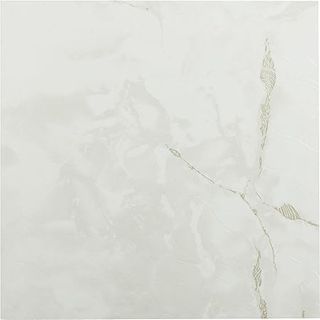 Vinyl Self Stick Floor Tile (NEXUS Classic White with Grey Veins) (20 Sq Ft) (402)