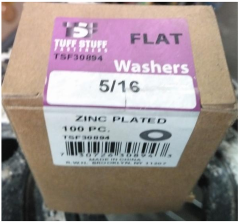 Flat Washer (Metal) (100 Pack) (5/16")