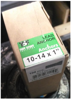 10 - 14 x 1" Lead Anchor (100 Pack)