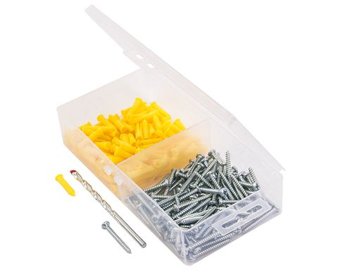 6 - 8 Screw & Anchor Kit w/ 3/16" x 4" Masonry Bit (200 Piece)