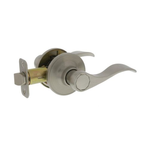 Wave Lever Lockset (Satin Nickel) (Passage)