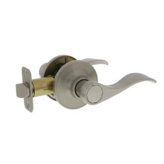 Wave Lever Lockset (Satin Nickel) (Passage)