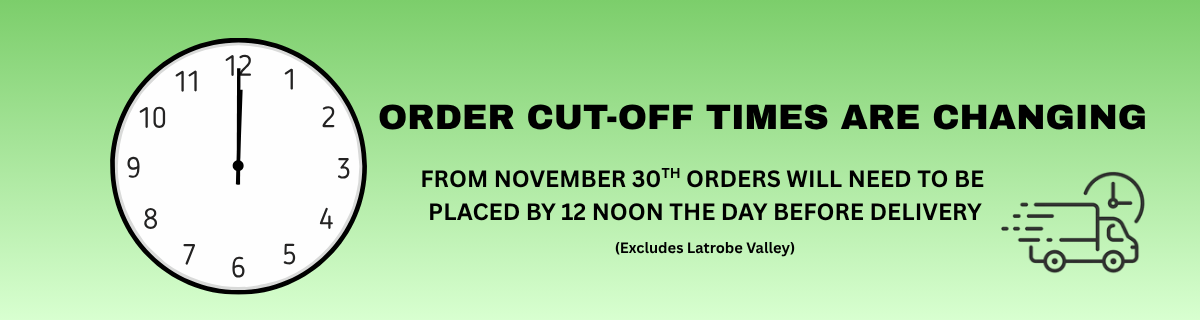 CUT-OFF TIMES ARE CHANGING