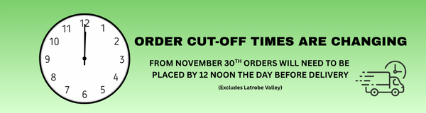 CUT-OFF TIMES ARE CHANGING