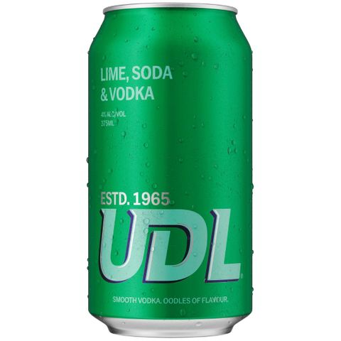 UDL Vodka & Lime Soda Can 375ml-24